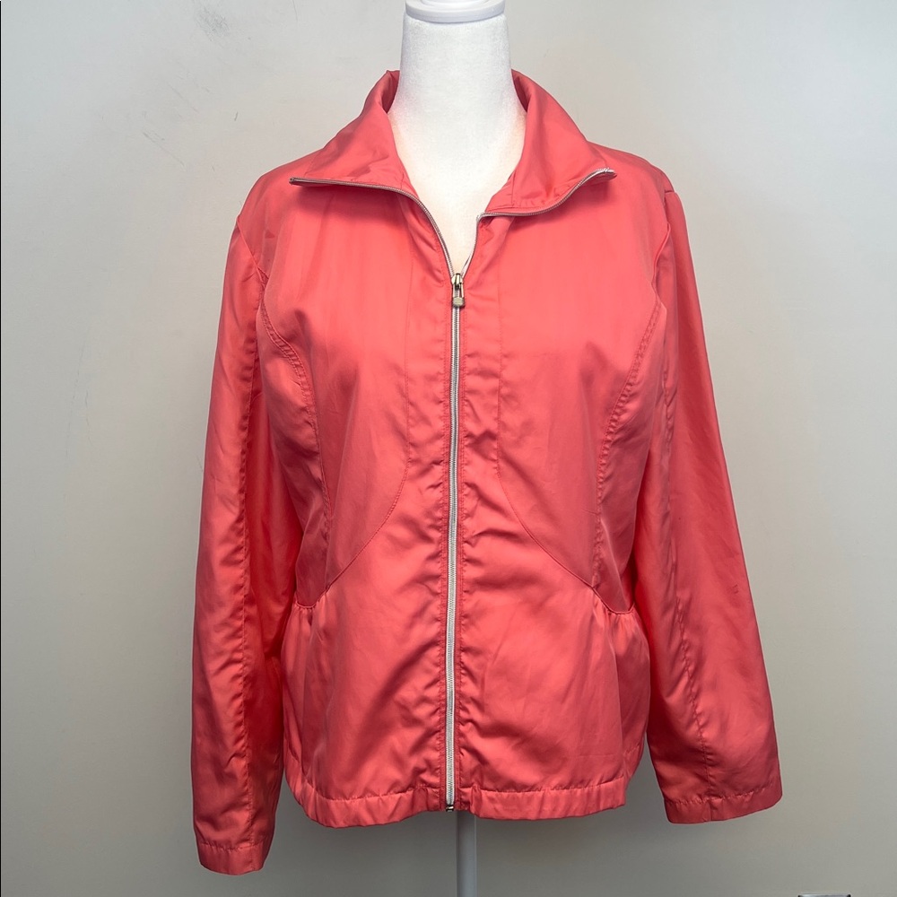 Windham Harbour Women's 90s Coral Utility Windbreaker jacket Zipper Large